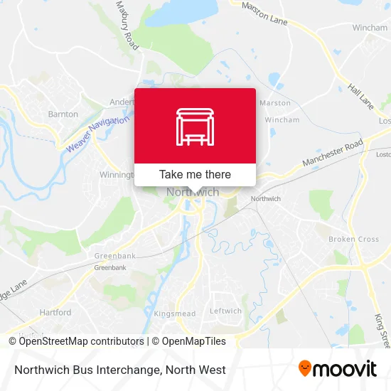 Northwich Bus Interchange map