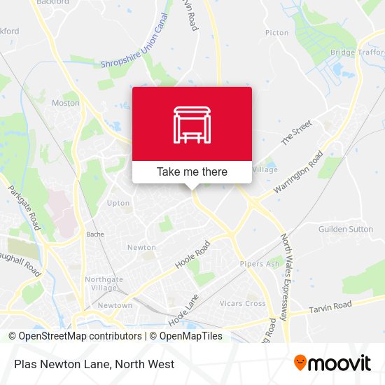 Plas Newton Lane map