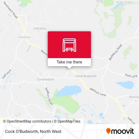 Cock O'Budworth map