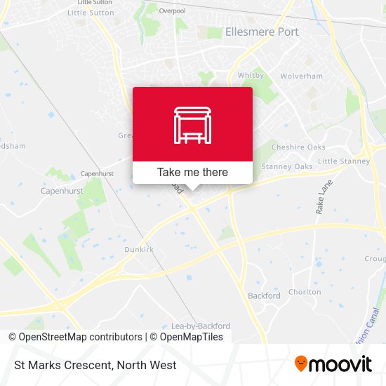 St Marks Crescent map
