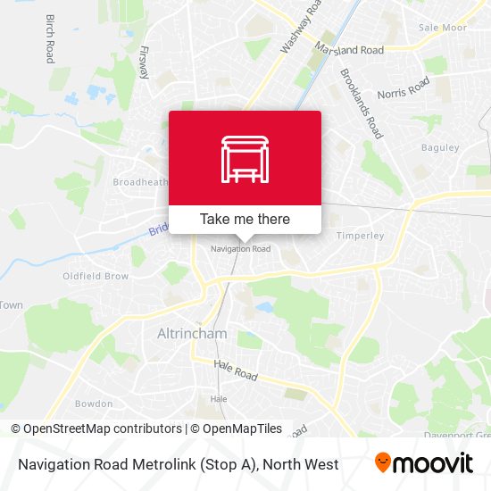 Navigation Road Metrolink (Stop A) map