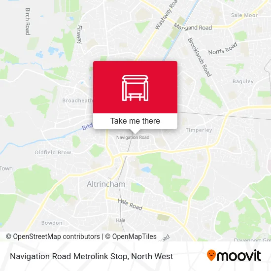 Navigation Road Metrolink Stop map