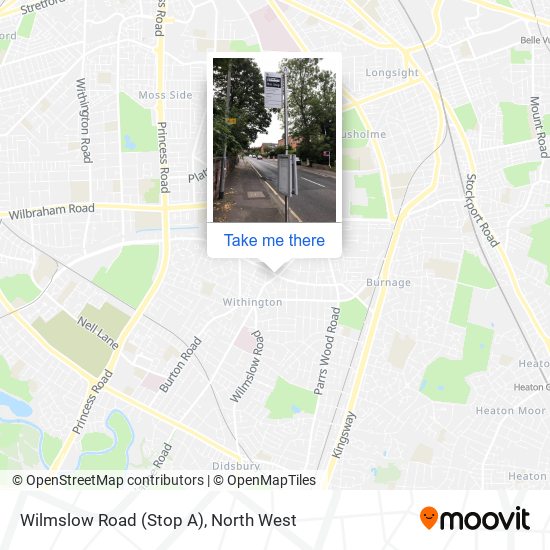 Wilmslow Road (Stop A) map