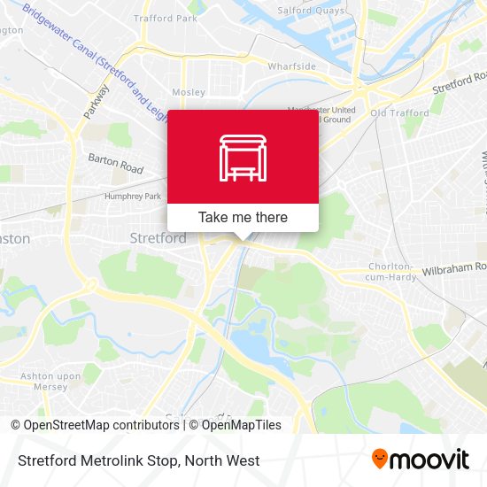 Stretford Metrolink Stop map
