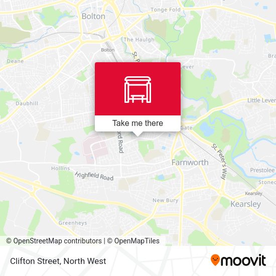 Clifton Street map