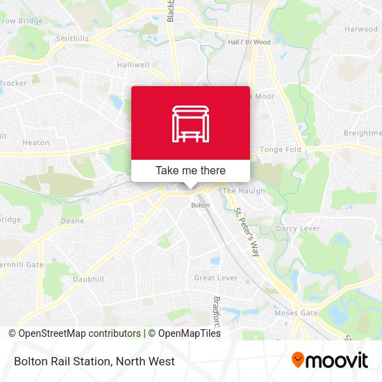 Bolton Rail Station map