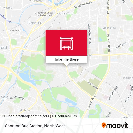 Chorlton Bus Station map