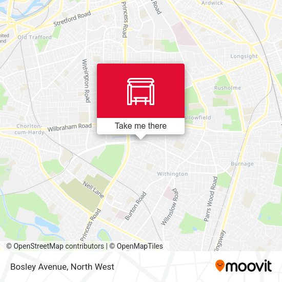 Bosley Avenue map