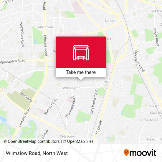 Wilmslow Road map