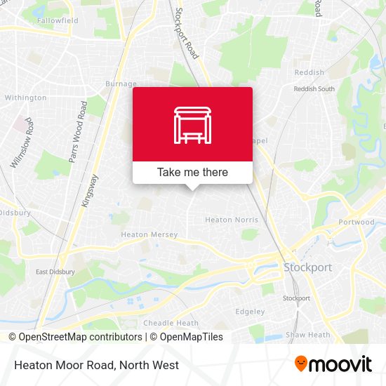 Heaton Moor Road map