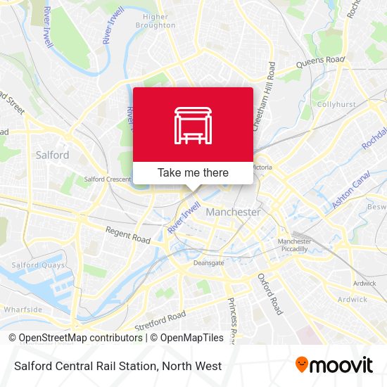 Salford Central Rail Station map