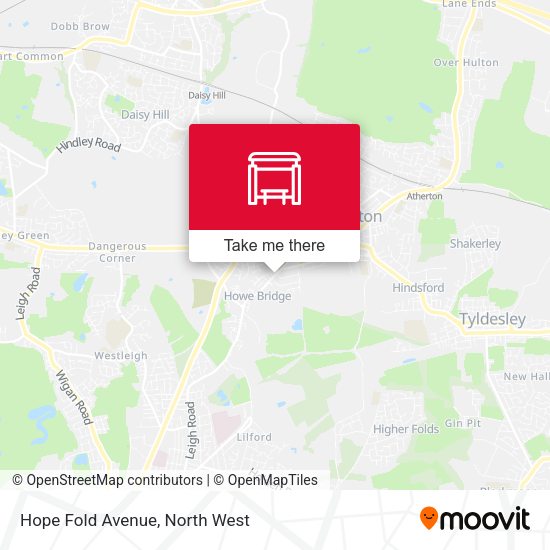 Hope Fold Avenue map