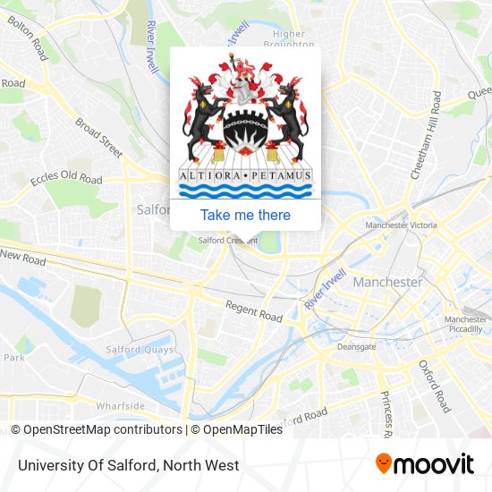 University Of Salford map