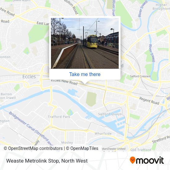 Weaste Metrolink Stop map