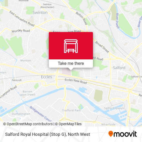 Salford Royal Hospital (Stop G) map