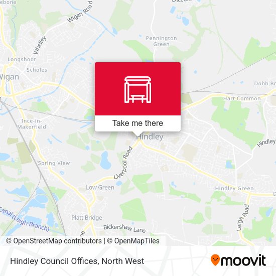 Hindley Council Offices map