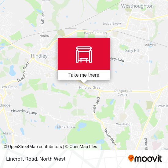 Lincroft Road map