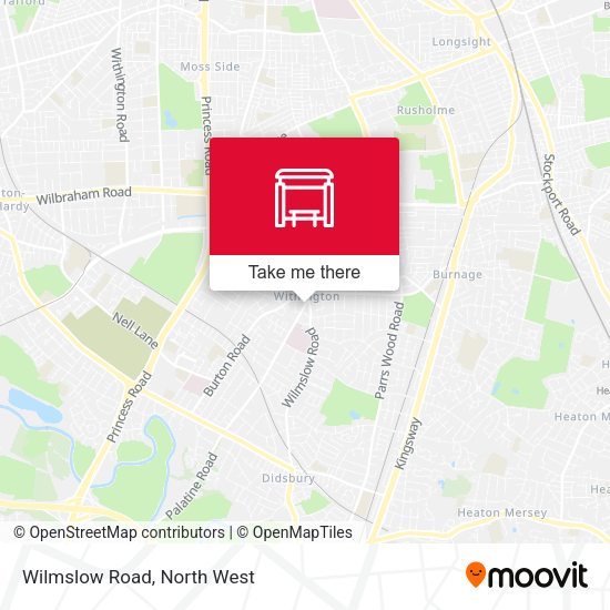 Wilmslow Road map