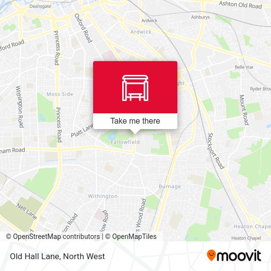 Old Hall Lane map