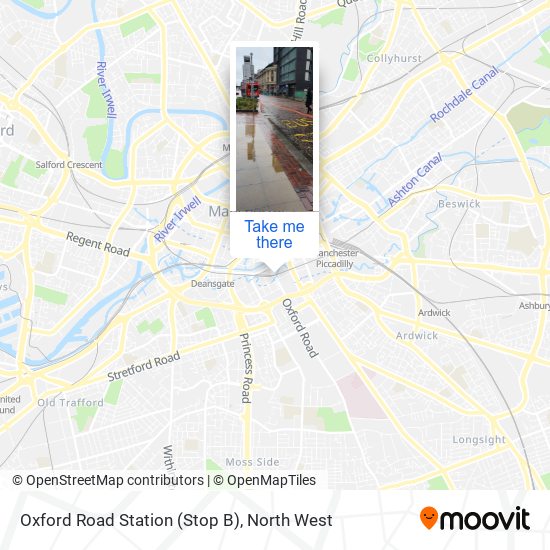 Oxford Road Station (Stop B) map