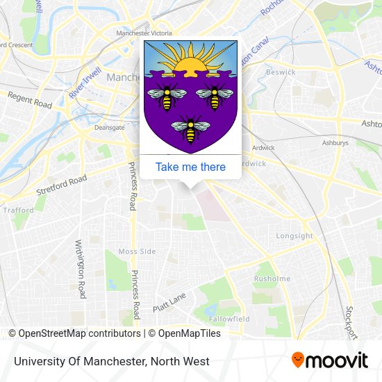University Of Manchester map