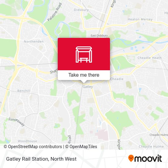 Gatley Rail Station map
