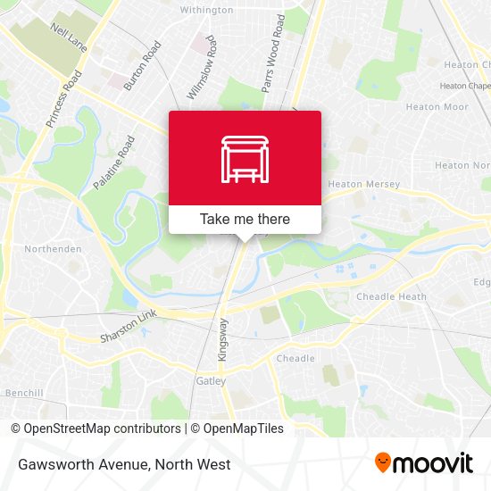 Gawsworth Avenue map