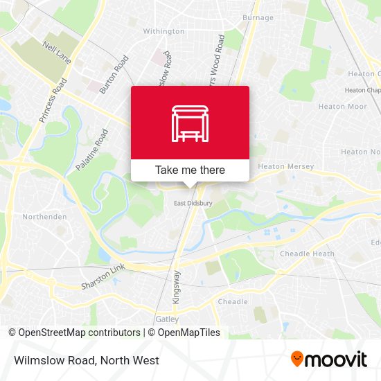 Wilmslow Road map