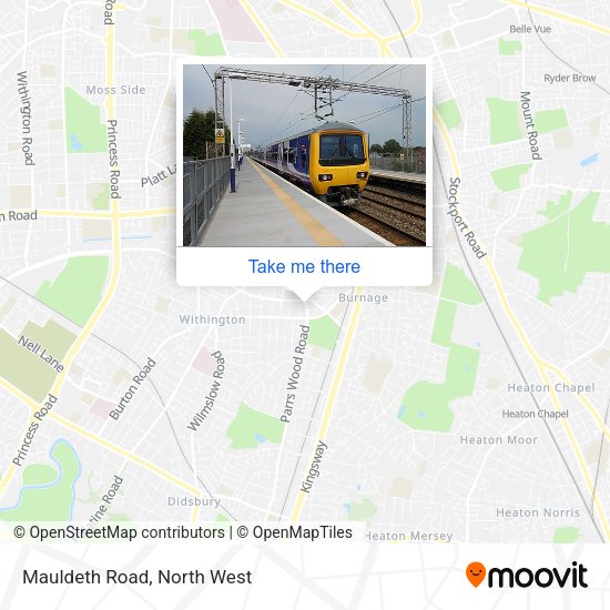 Mauldeth Road map