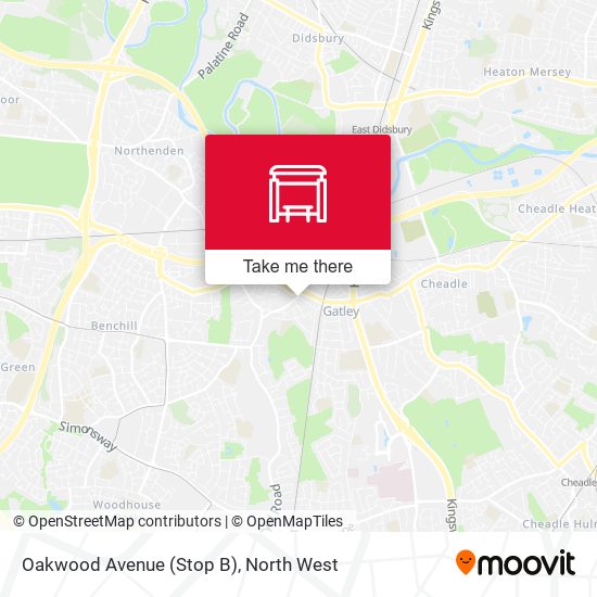 Oakwood Avenue (Stop B) map