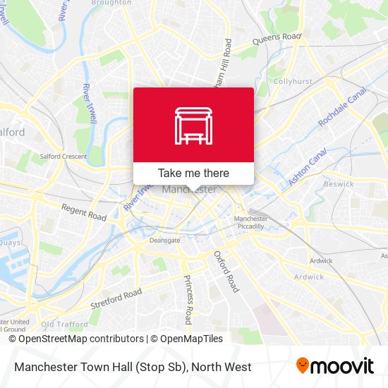 Manchester Town Hall (Stop Sb) map