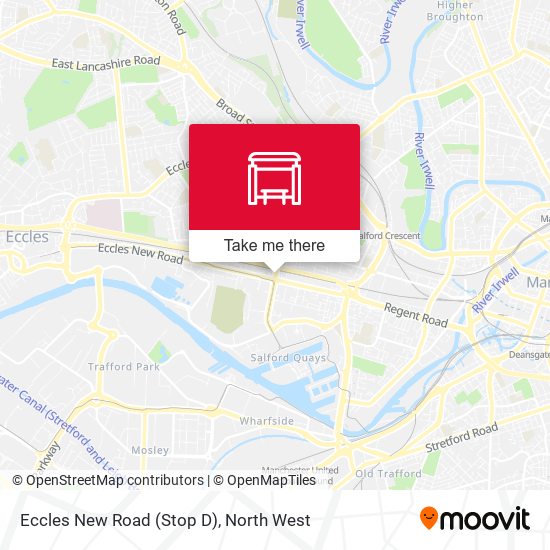 Eccles New Road (Stop D) map