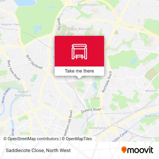 Saddlecote Close map