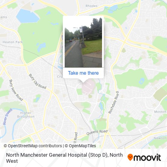 North Manchester General Hospital (Stop D) map