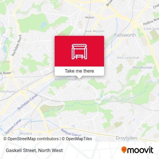 Gaskell Street map