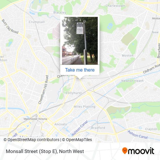 Monsall Street (Stop E) map