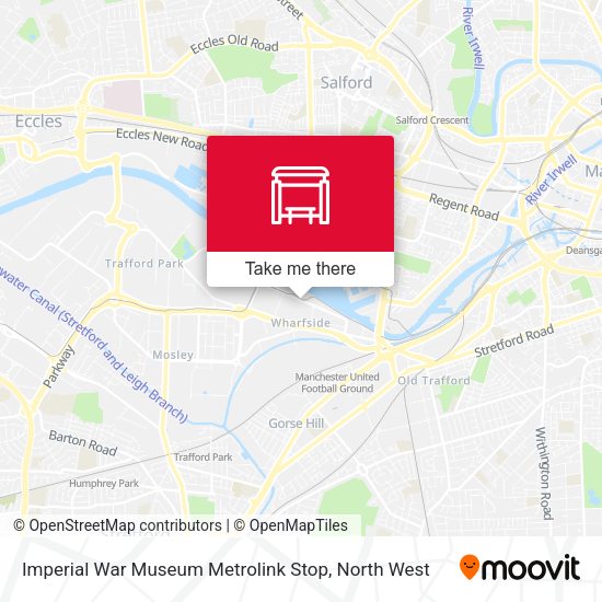 Imperial War Museum Metrolink Stop map