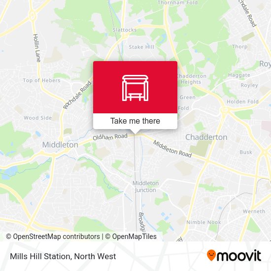 Mills Hill Station map