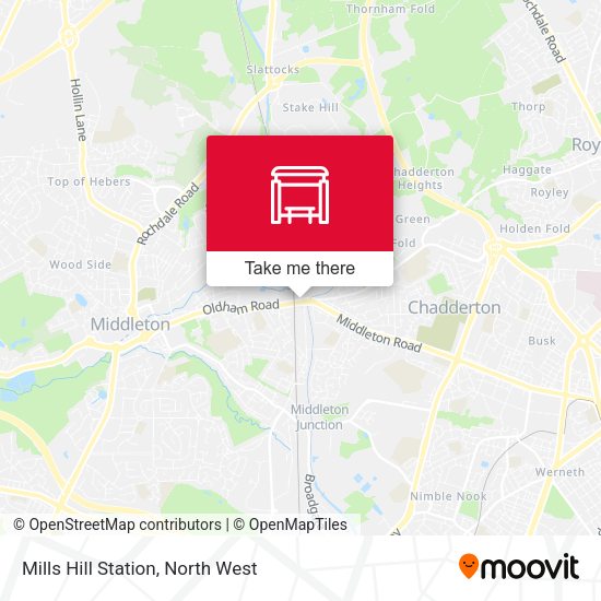 Mills Hill Station map