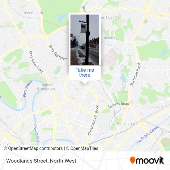 Woodlands Street map