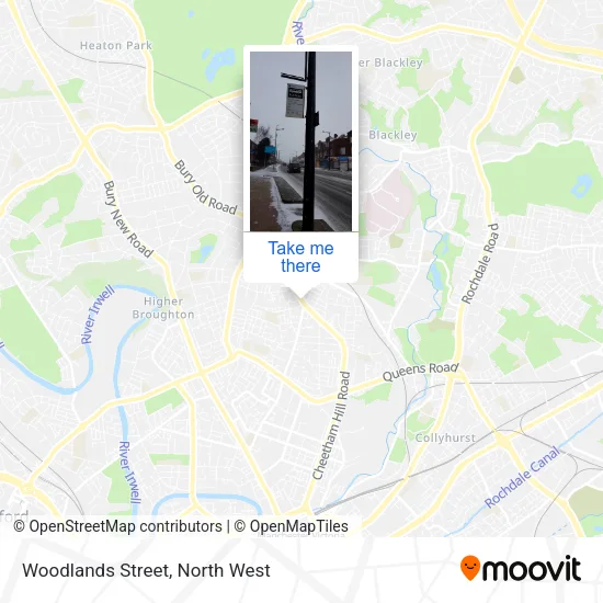 Woodlands Street map