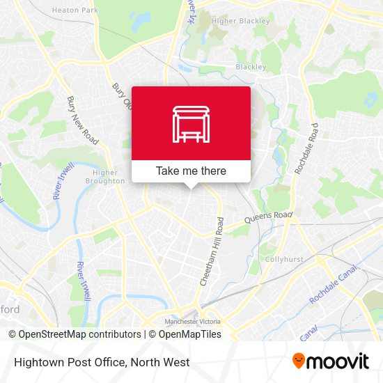 Hightown Post Office map