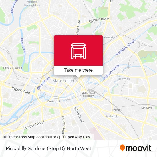 Piccadilly Gardens (Stop D) map