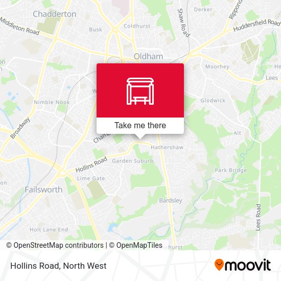 Hollins Road map