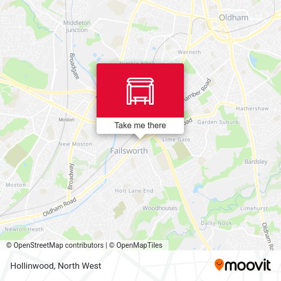 Hollinwood map