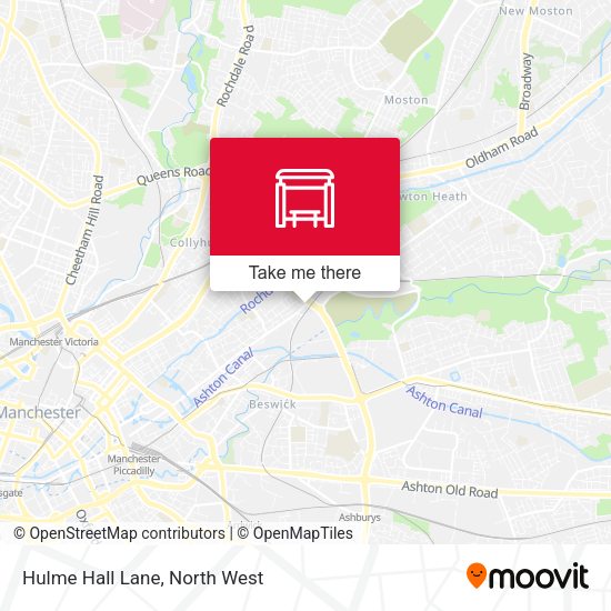 Hulme Hall Lane map