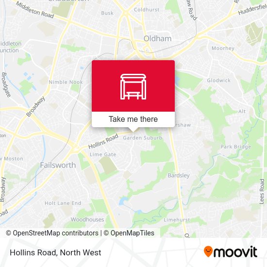 Hollins Road map