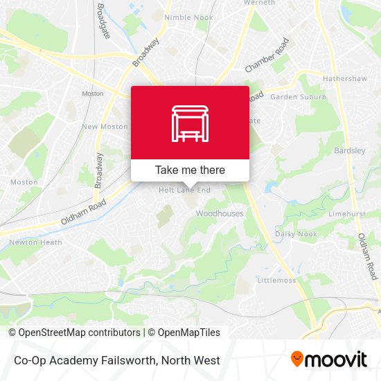 Co-Op Academy Failsworth map