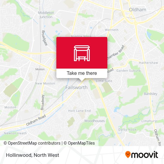Hollinwood map