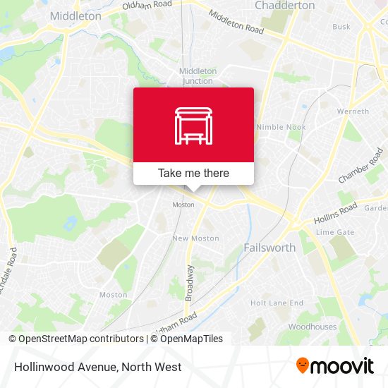 Hollinwood Avenue map